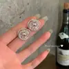 Pendientes de Perlas con Lazo de Lunares para Mujer, Pendientes de Lujo Ligero y de Gama Alta, Modernos y Versátiles para el Trabajo, Pendientes de Diseño Nicho