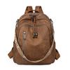 Mochila Transfronteiriça 2026 para Mulheres, Novo Estilo Coreano, Versátil, Fashion, Tendência, Couro Macio, Grande Capacidade, Mochila Casual Feminina