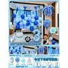 Decoración de globos de cumpleaños para una niña de 5 años, escena de sala de estar, pared de fondo para fotos con globos, decoración de ambiente festivo