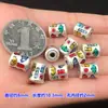 Pegamento de Plata Pura S999 Cubo de Cuentas Seguro y Feliz Cuentas Juguete de Cristal Cuerda de Mano Trenzada Collar Accesorios Hechos a Mano DIY