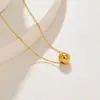 Collar con Colgante de Diseño de Perlas Redondas Estilo Coreano y Japonés Cadena para Clavícula Estilo Capas Influencer Acero de Titanio Venta Directa