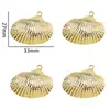 Série Oceano Liga Pingente Concha Concha Estrela do Mar Dourado DIY Traje Cocar Pulseira Colar Pingente