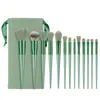 Set de 13 brochas de maquillaje: pincel para sombras de ojos, pincel para rubor, pincel para delineador de ojos, pincel para polvos, pincel para corrector, juego completo de pinceles de maquillaje para principiantes