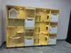Loja de Animais Gaiola para Gato Armário de Exposição Gato Villa Gatil Gaiola de Criação Armário para Gato Madeira Maciça Três Camadas Armário de Adoção de Gatos Quarto de Gato