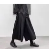 Traje Yamamoto Otoño Oscuro y Primavera Pantalones Casuales de Pierna Ancha para Hombre Sueltos Adelgazantes Cintura Alta Recortados Nicho Rectos Falda Pantalón con Pie Grande