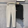 Pantalones de hombre, otoño e invierno, estilo coreano, informales, recortados, para hombre, venta al por mayor, de negocios, ajustados, para otoño.