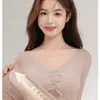 Traje Térmico Hongxing Otoño e Invierno para Mujer con Almohadilla en el Pecho Calefacción Camiseta Base Calentada Antiestático