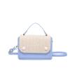 Contraste Cor Costura Moda Bolsa 2024 Verão Novo Elegante Casual Ombro Crossbody Bolsa Texturizada Pequena Bolsa Quadrada Moderna