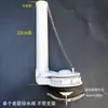 Inodoro de una pieza antiguo con descarga de botón, accesorios para tanque de inodoro, válvula de descarga, botón y accesorios de válvula de entrada de agua