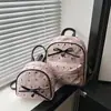 Mochila Coreana de Nicho para Mulheres 2025 Verão Novo Estilo Mochila de Laço Grande Capacidade Bolsa de Viagem Mochila Escolar