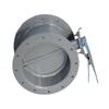 Válvula de Ar Elétrica Ajustável para Ventilação de Chaminé de Remoção de Poeira em Alta Temperatura, Fabricante de Válvula Borboleta Turbina Manual Redonda de Aço Carbono