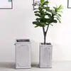 Vaso de Cimento Coluna Romana Nórdica Estilo Nórdico Quadrado de Chão Simples Criativo para Jardim Interno Vaso para Plantas Verdes