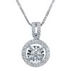 Nova high-grade 2 quilates imitação moissanite colar de ouro branco clavícula cadeia oito corações oito flechas zircão pingente de jóias