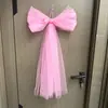 Guirlanda de Malha com Laço Transfronteiriço Decoração para Encosto de Cadeira para Festa, Casamento, Montagem de Atmosfera para Cena ao Ar Livre, Fitas e Guirlandas