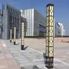 Luminária de Paisagem Quadrada 3,4m com Escultura de Padrão Vazado, Cúpula de PC, Luminária de Jardim, Lâmpada de Iluminação de Estrada LED 50W