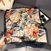 Pañuelo Delgado de Seda de 70 cm con Estampado de Poni, Pañuelo para Mujer, Accesorio para Camisa, Pañuelo para el Cuello, Pañuelo Cuadrado Pequeño, Chal de Alta Gama