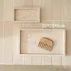 Amostras de Acessórios de Banheiro em Travertino Amarelo, Bandeja de Amostras, Sabonete Líquido para Mãos, Porta-Sabonete para Lavatório, Porta-Objetos, Frasco de Loção com Óleo Essencial