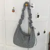 Bolso Casual de Lona de un Solo Hombro Estilo Nuevo para Mujer, Tote Texturizado de Gran Capacidad, Bolso Cruzado a Cuadros 2026, Casual