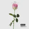 Flores artificiais de rosa com sensação de umidade para decoração de casa, hotel e shopping, arranjos florais, buquês de casamento, rosas simuladas com aparência molhada