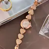 Novo Estilo Pulseira de Relógio Feminina em Formato de Coração, Relógio de Quartzo Transfronteiriço, Pulseira de Relógio Feminina Compacta Cravejada com Diamantes, Atacado do Fabricante