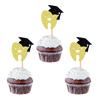 Topper de Pastel de Papel Gorro de Graduación Dental Felicitando a los Graduados de Odontología 2026 Decoración de Pastel Tema Fiesta Inserto