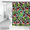 Bestseller transfronterizo de Amazon: Cortina de ducha verde del Grinch, cortina de ducha impermeable de pongee con estampado digital de dibujos animados