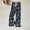 Pijamas de algodão e seda Pijamas femininos de verão finos de algodão e seda primavera e outono uso externo solto longo para casa ar condicionado novas calças de perna larga