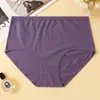 Roupa íntima feminina respirável de algodão puro tamanho grande com estampa de bolinhas pequenas