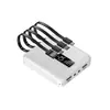 Novo Mini Power Bank Portátil com Quatro Cabos e 20.000 Mah, Fonte de Alimentação Móvel, Presente com Impressão de Logo, Atacado