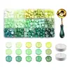 Cuchara para cuentas de cera, juego blanco compartimentado para cera, accesorios para sellos de cera de fuego, cuchara para cera de fuego, juego de montaje automático de velas blancas pequeñas
