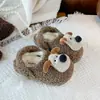Zapatos de Algodón para Niños 2026 Otoño/Invierno Nuevo Estilo Niñas Lindos Dibujos Animados Mocasines Casuales Niños Zapatos Cálidos Peludos