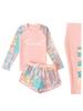 Traje de baño para niña de tres piezas personalización (Un solo disparo no se envía)