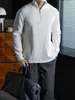 Suéter de punto acanalado, cálido y suave, amigable con la piel, con media cremallera y cuello alto, casual para hombre, corte holgado, hombros caídos, cálido, jersey de punto para otoño e invierno