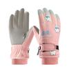 Guantes de esquí de invierno transfronterizos para niños con forro polar, pantalla táctil, cinco dedos, antideslizantes, resistentes al viento, cálidos para niños y estudiantes