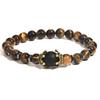 AliExpress desejo fonte pulseira olho de tigre coroa grande europeia e americana moda contas foscas pulseira masculina joias