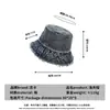 Sombrero de Pescador de Mezclilla Lavada Vintage Desgastada para Mujer, Nuevo Estilo Primavera, Ala Ancha, Adecuado para Viajes y Senderismo, Sombrero de Protección Solar