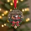 Colgante Plano Acrílico de Papá Noel Independiente de Año Nuevo Accesorios Decorativos de Campana para Árbol de Navidad Regalo Festivo