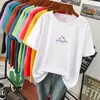 Grandes almacenes y centros comerciales están retirando el exceso de stock de marcas internacionales de renombre, con las etiquetas retiradas ~ Camisetas de verano de manga corta para mujer, Tops de manga corta de talla grande para exportación