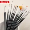 Conjunto de Pincéis para Nail Art, Canetas para Nail Art, Canetas para Desenho de Linhas, Ferramentas Decorativas para Unhas, Conjunto Completo de 15 Peças