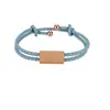 Soporta grabado, pulsera tejida de cordón cuadrado de cuero y acero inoxidable, ajustable, disponible en varios colores, adecuada tanto para hombres como para mujeres