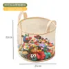 Bolsa de almacenamiento de juguetes de gran capacidad para sala de estar infantil, muñeco de peluche y bloques de construcción, cesta de almacenamiento portátil impermeable y transparente