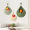 Cesta Colgante de Malla Tejida Colorida de Cuerda de Algodón para Pared de Cocina, Cesta para Frutas y Verduras, Colgante Tipo Nido de Pájaro, Almacenamiento de Gota de Agua