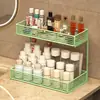 Organizador de cosméticos, organizador de penteadeira, prateleira de armazenamento de perfumes e produtos de skincare, organizador de bancada de banheiro multicamadas, um item essencial para organizar seu banheiro