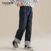 Jeans de Algodón para Niñas Taoding Primavera y Otoño 2024 Nuevos Pantalones Casuales Rectos Sueltos de Talla Mediana y Grande Estilo Occidental
