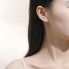 Aretes de plata esterlina S925 para mujer, aretes frescos de Corea del Sur para mujer, moda, diamante, amor, circón, joyería de alta gama al por mayor