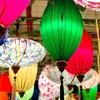 Celebração de Casamento do Dia Nacional Lanternas de Tecido Estilo Chinês Novo Lanternas Vietnamitas Lanternas de Palácio Lanternas Decorativas à Prova d'Água para Exterior Estilo Antigo