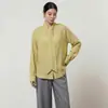 2026 Otoño Temprano Nuevo Estilo Retro Chic Casual Camisa de Manga Larga de Tencel Top Holgado Distribución al por Mayor