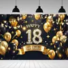 Novo Tecido de Fundo Feliz Aniversário Transfronteiriço Festa Carnaval Série Principal Decoração de Cena Faixa de Aniversário