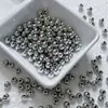Plata Dorada Plata Chapada Blanco K Acrílico Cuentas Redondas Cuentas Sueltas DIY Hecho a Mano Cuentas Espaciadoras Material Pulsera Collar Joyería Accesorios