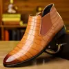 Nuevas Botas Chelsea de Cuero para Hombre Talla Grande Zapatos de Cuero para Hombre Modernos Zapatos de Peluquero Botines Casual de Negocios Hombre